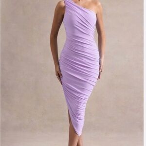 Club L London One-Shoulder Lilac Dress